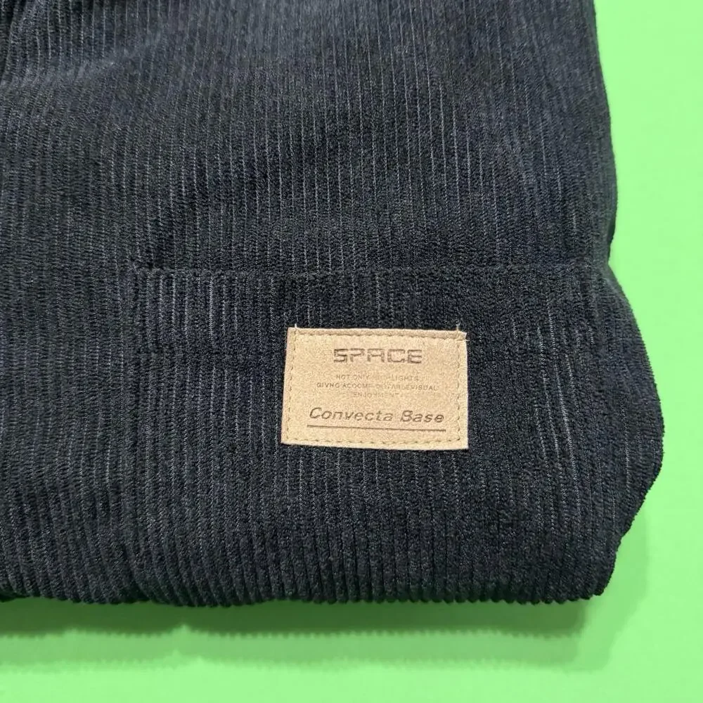 Manfinity SHEIN Corduroy Bottom Up Shirt Black Mens Size XL - Picture 2 of 9